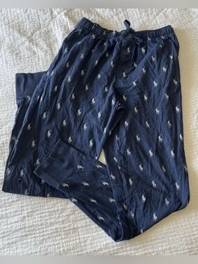 POLO by Ralph Lauren Pajama Pants Navy Blue Size Small 100% Cotton Sleepwear